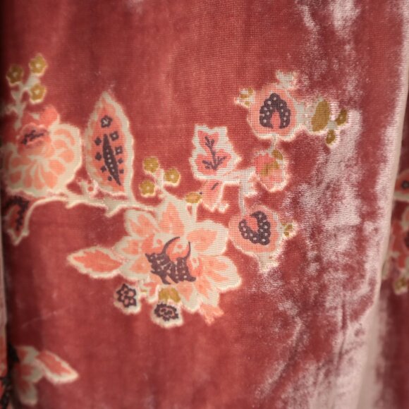 Anthropologie Hutch Velvet Burnout High Waist Wide Leg Floral Pants | M - Picture 8 of 11